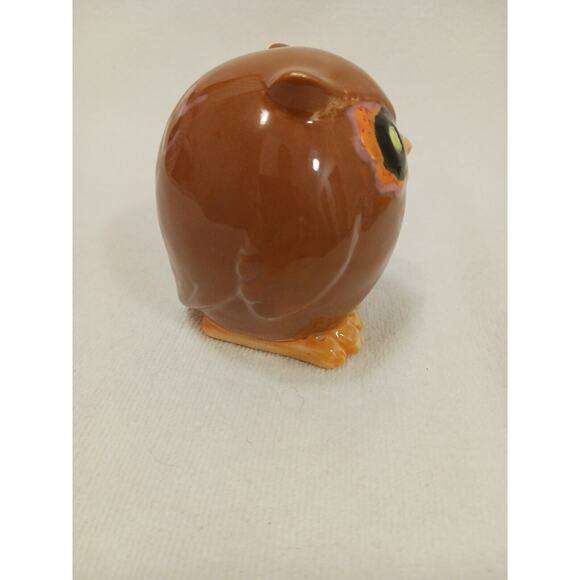 70s Owl 4" Figurine Ceramic Hand Painted Cottagecore Grannycore Hippie Retro - Picture 6 of 11
